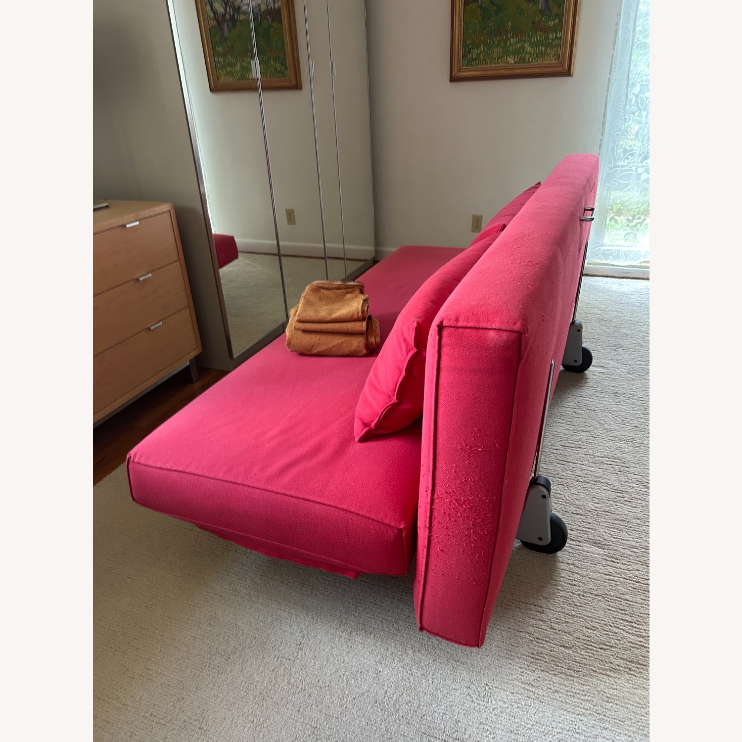 Design Within Reach Red Sleeper Sofa - image-1