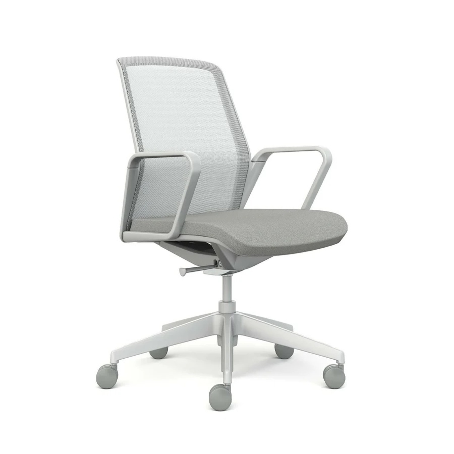 Teknion Light Gray Fabric Office Chair - image-5