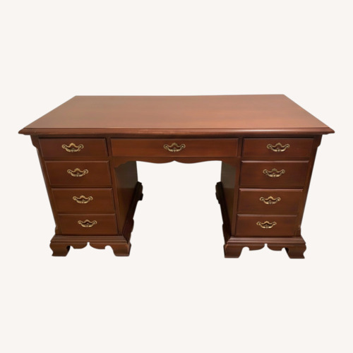 Used Thomasville Chippendale Dark Brown Wood Desk for sale on AptDeco