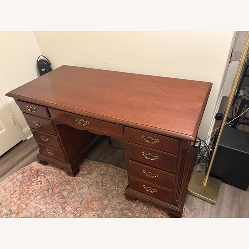 Used Thomasville Chippendale Dark Brown Wood Desk for sale on AptDeco