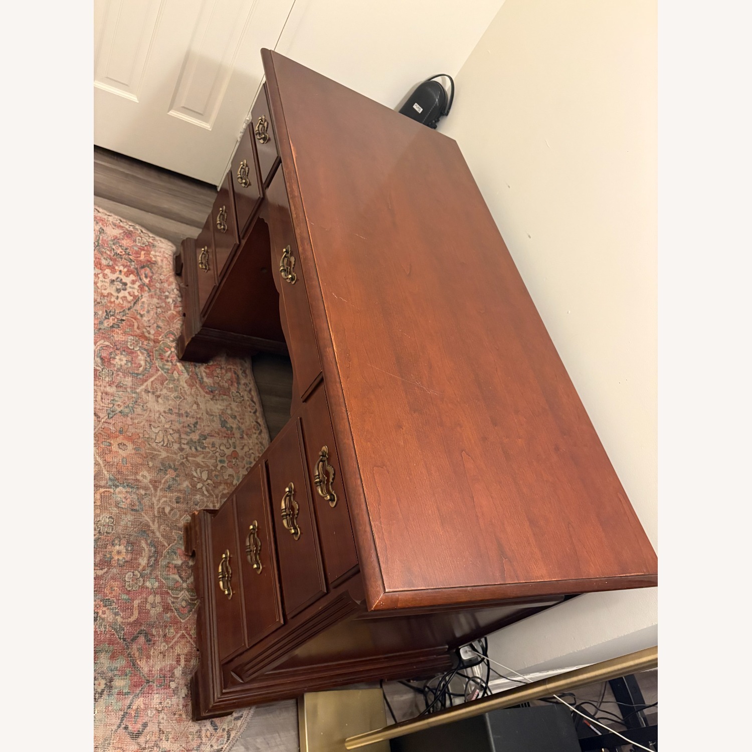 Thomasville Chippendale Dark Brown Wood Desk - image-3