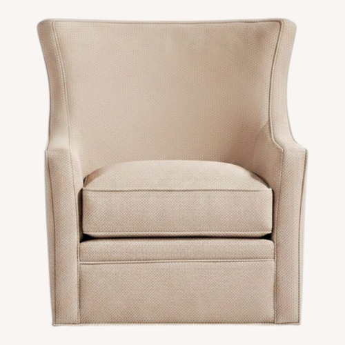 Used Jessica Charles Natural Fabric Swivel Chair for sale on AptDeco