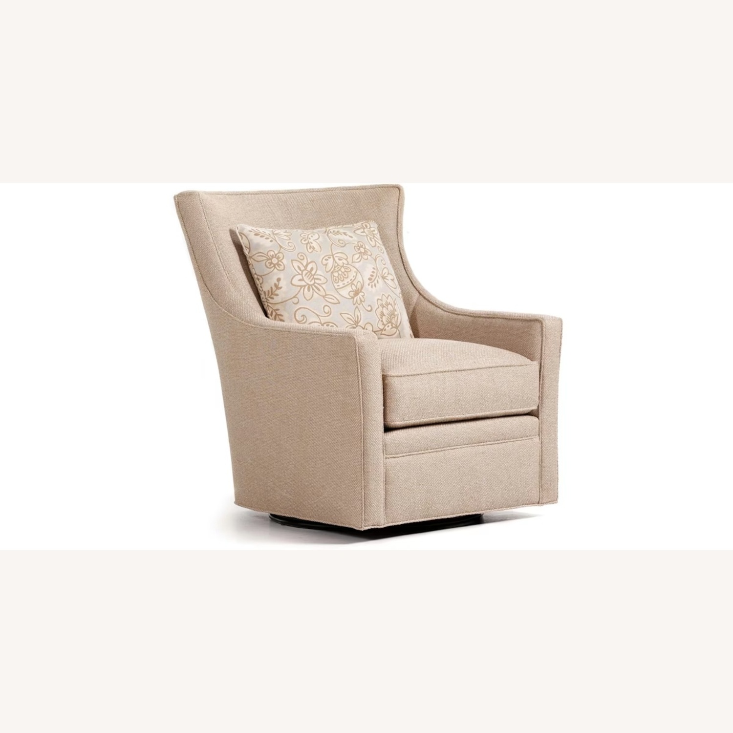 Jessica Charles Natural Fabric Swivel Chair - image-5