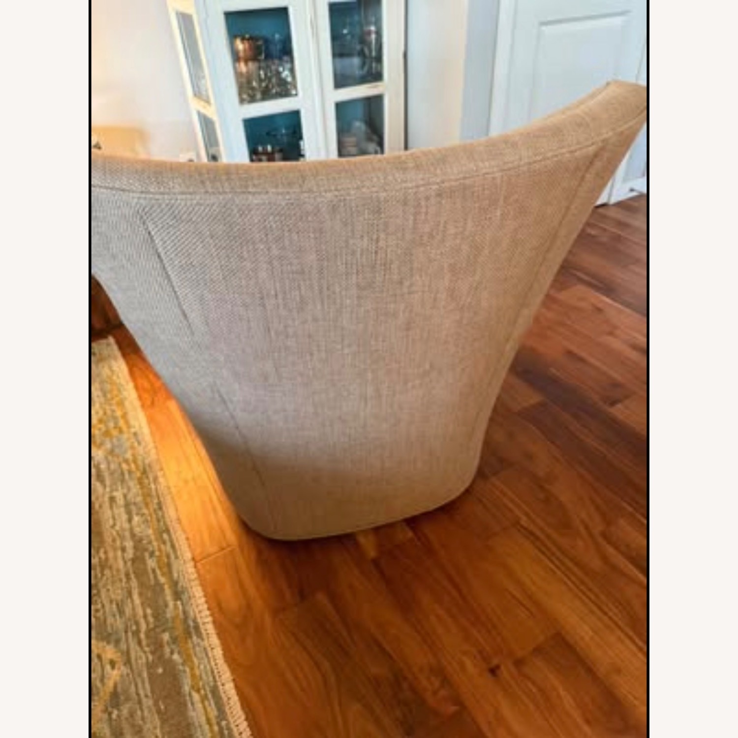 Jessica Charles Natural Fabric Swivel Chair - image-3
