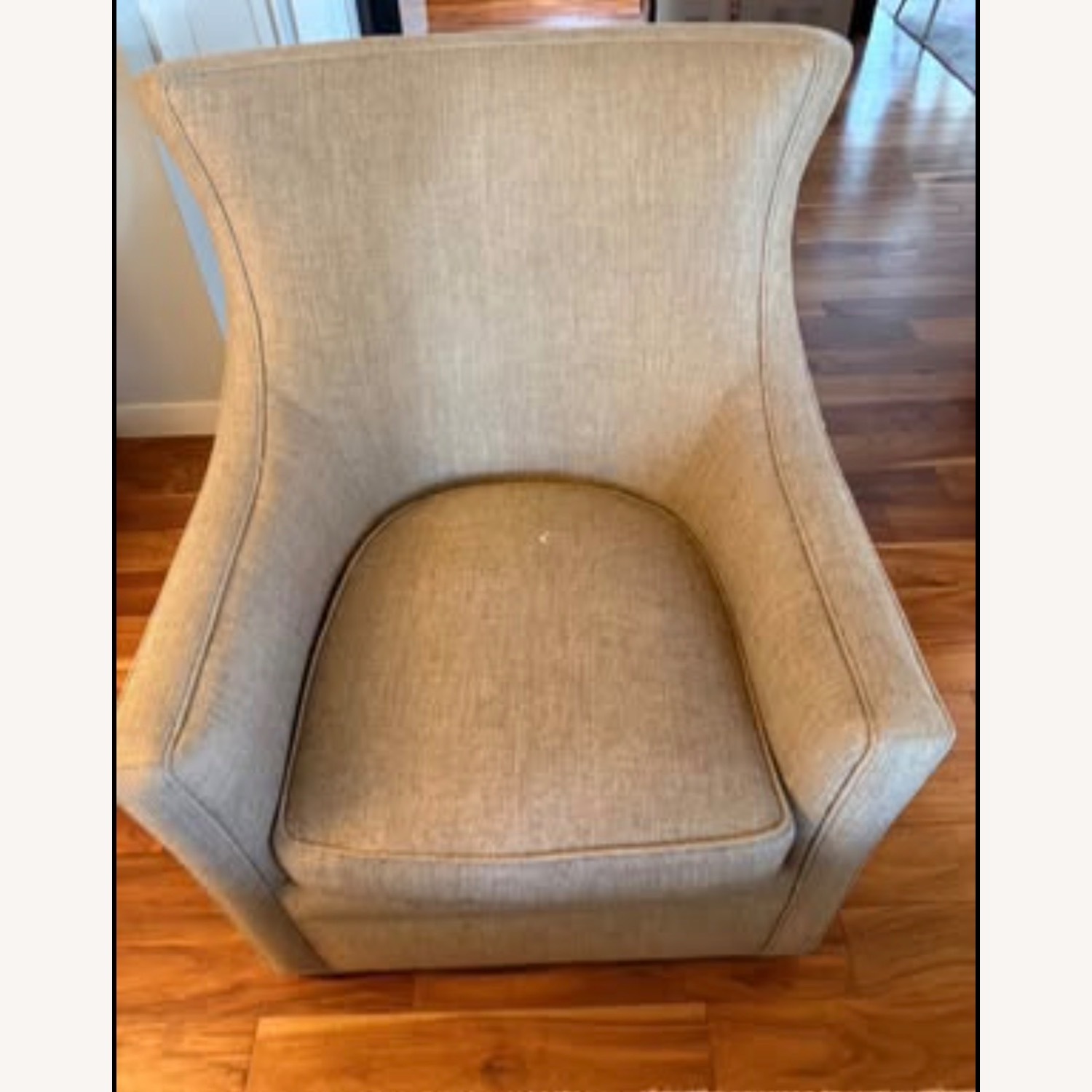 Jessica Charles Natural Fabric Swivel Chair - image-2