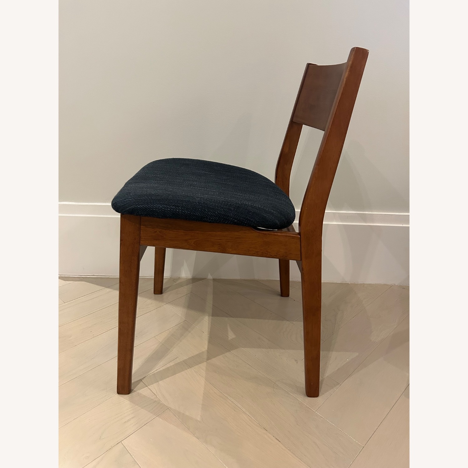 West Elm Baltimore Midnight Blue Wood Dining Chair - image-4