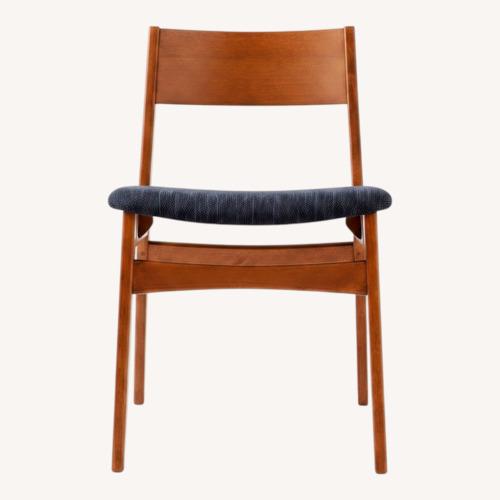 Used West Elm Baltimore Midnight Blue Wood Dining Chair for sale on AptDeco