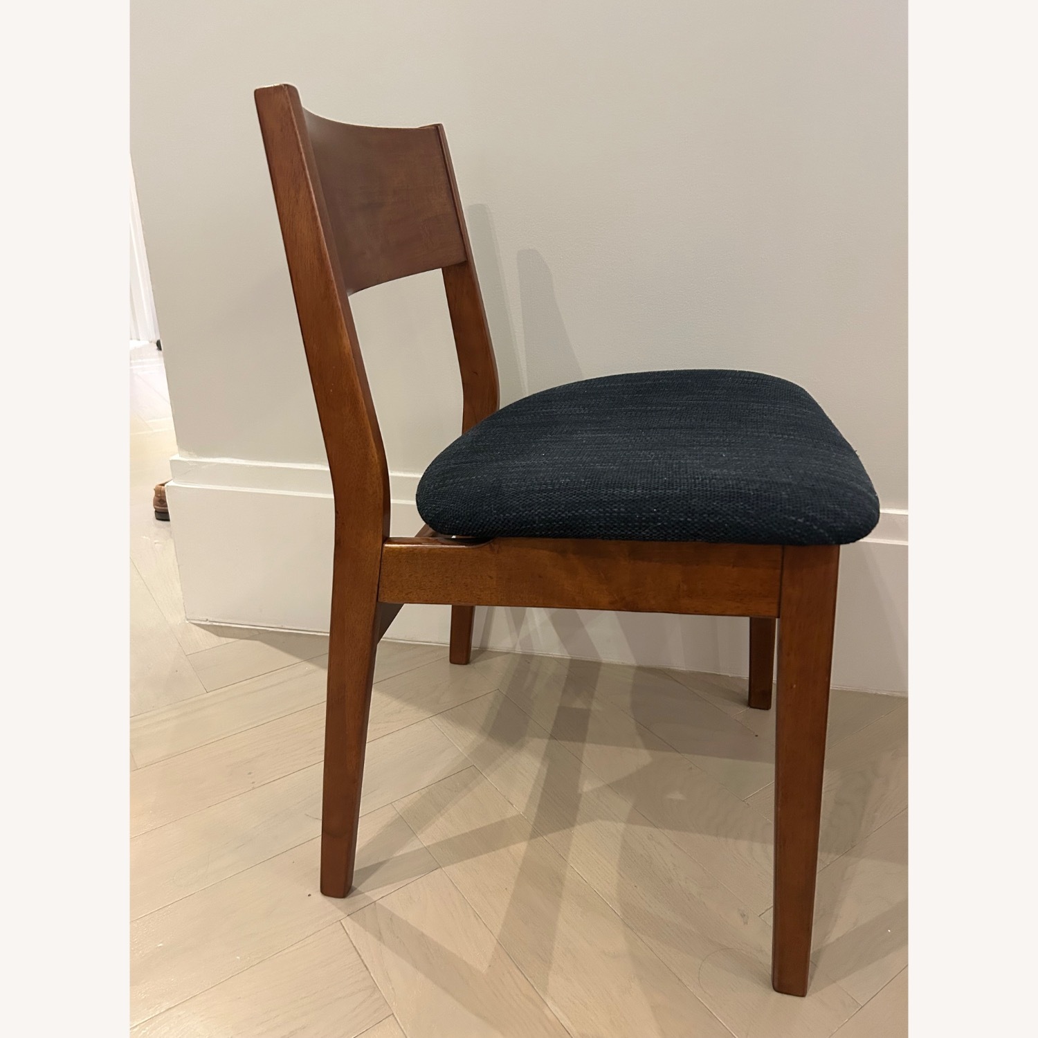 West Elm Baltimore Midnight Blue Wood Dining Chair - image-3