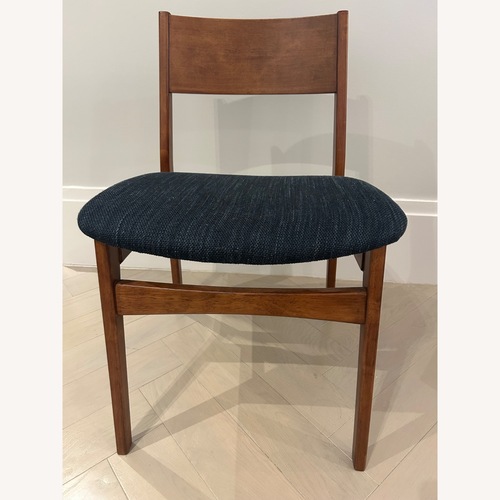 Used West Elm Baltimore Midnight Blue Wood Dining Chair for sale on AptDeco