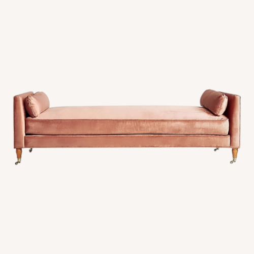 Used Anthropologie Pink Velvet Daybed for sale on AptDeco