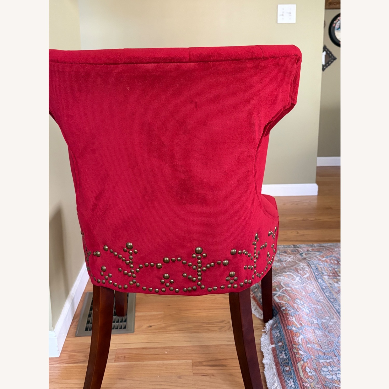 Pier 1 Imports Hourglass Red Velvet Accent Chair - image-3