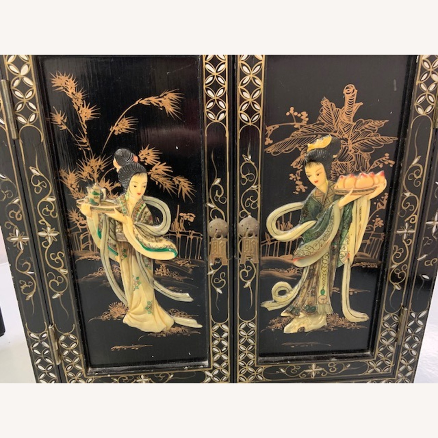 Vintage/Antique Hand Painted 2 Nightstands - image-2