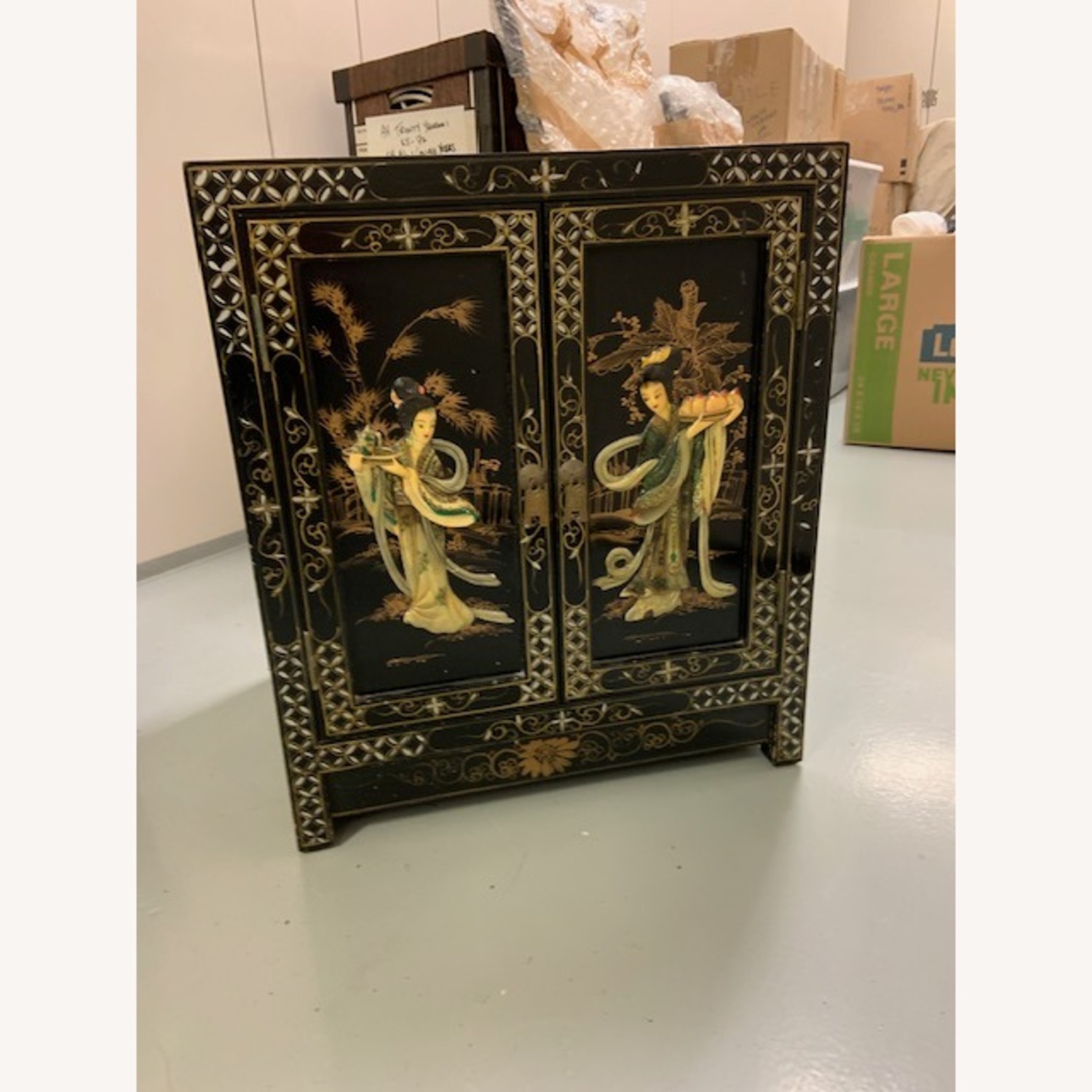 Vintage/Antique Hand Painted 2 Nightstands - image-3