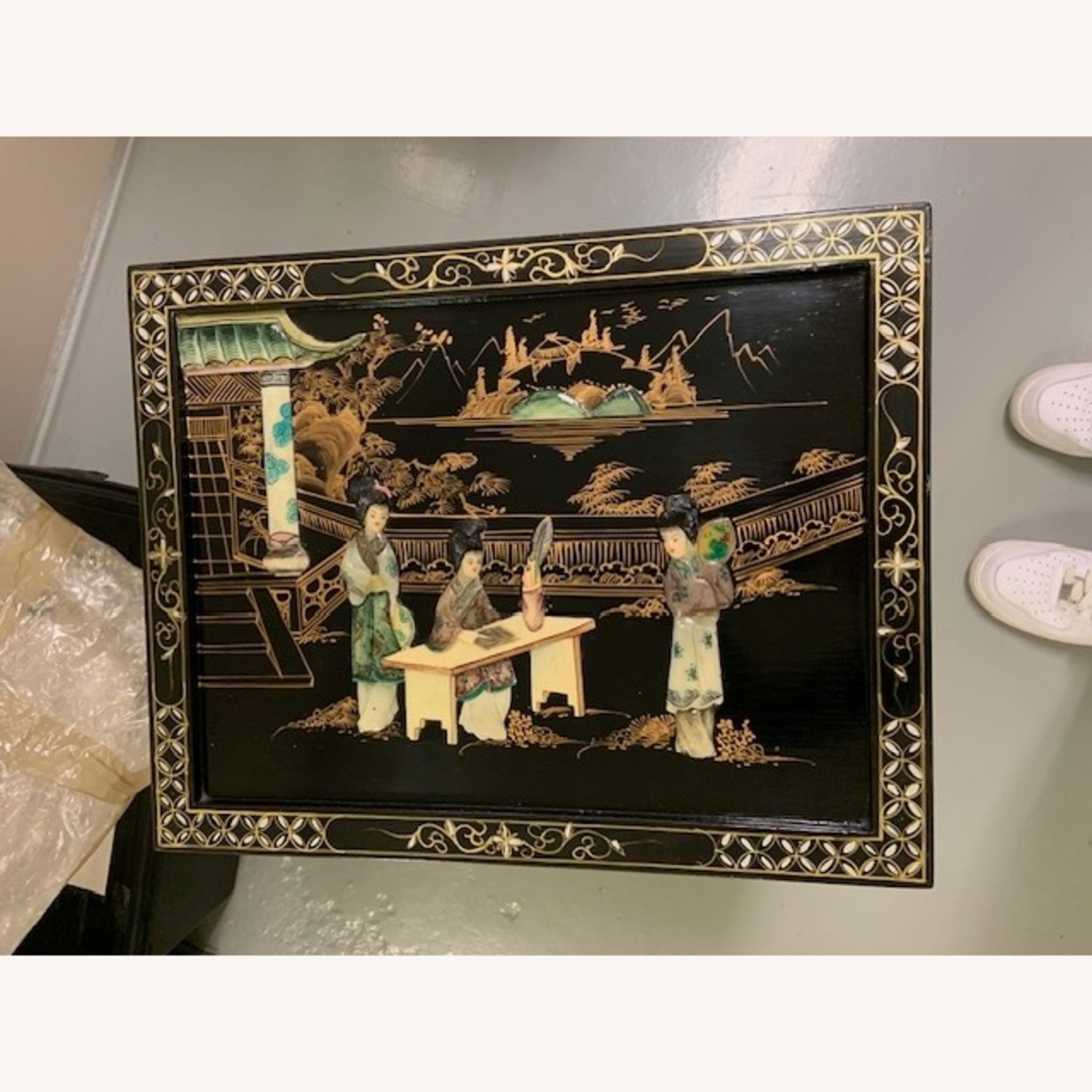 Vintage/Antique Hand Painted 2 Nightstands - image-1