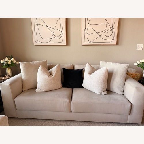 Used Crate & Barrel Natural 2 Seater Sofa for sale on AptDeco