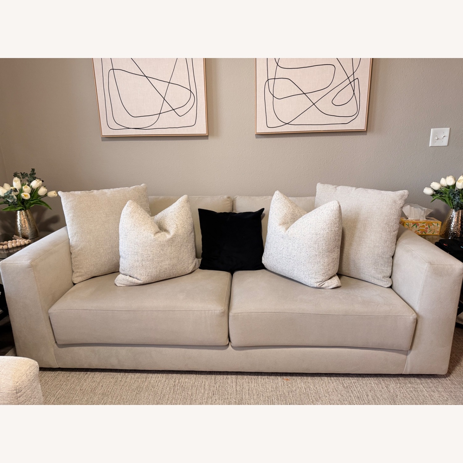 Crate & Barrel Natural 2 Seater Sofa - image-2