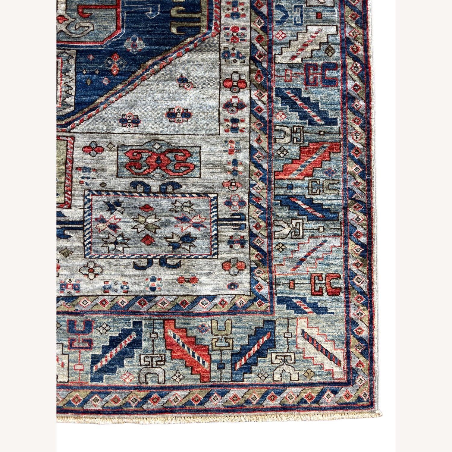 Light Gray Wool Small Rug 5' x 7' - image-2