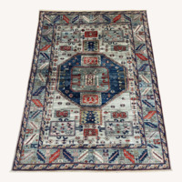 Light Gray Wool Small Rug 5' x 7'