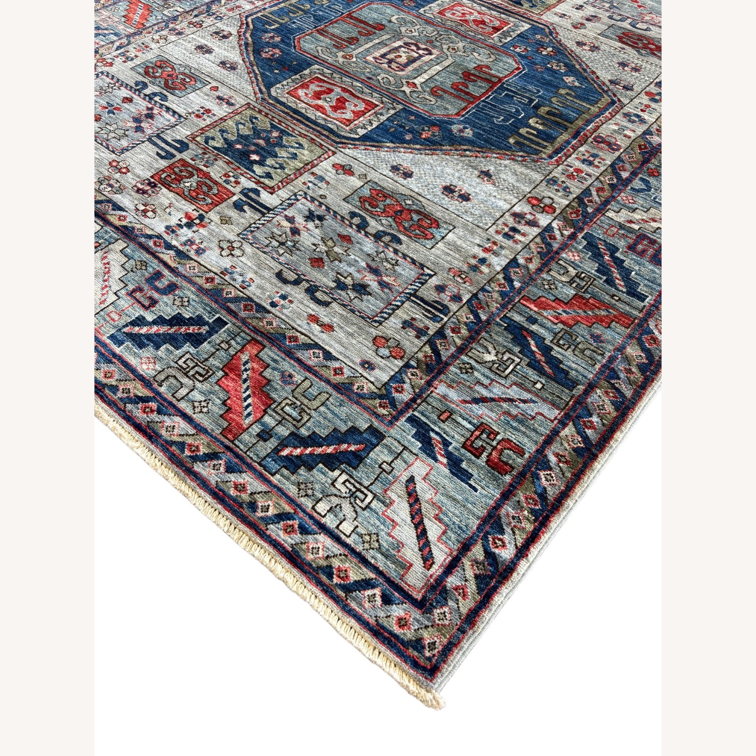 Light Gray Wool Small Rug 5' x 7' - image-4