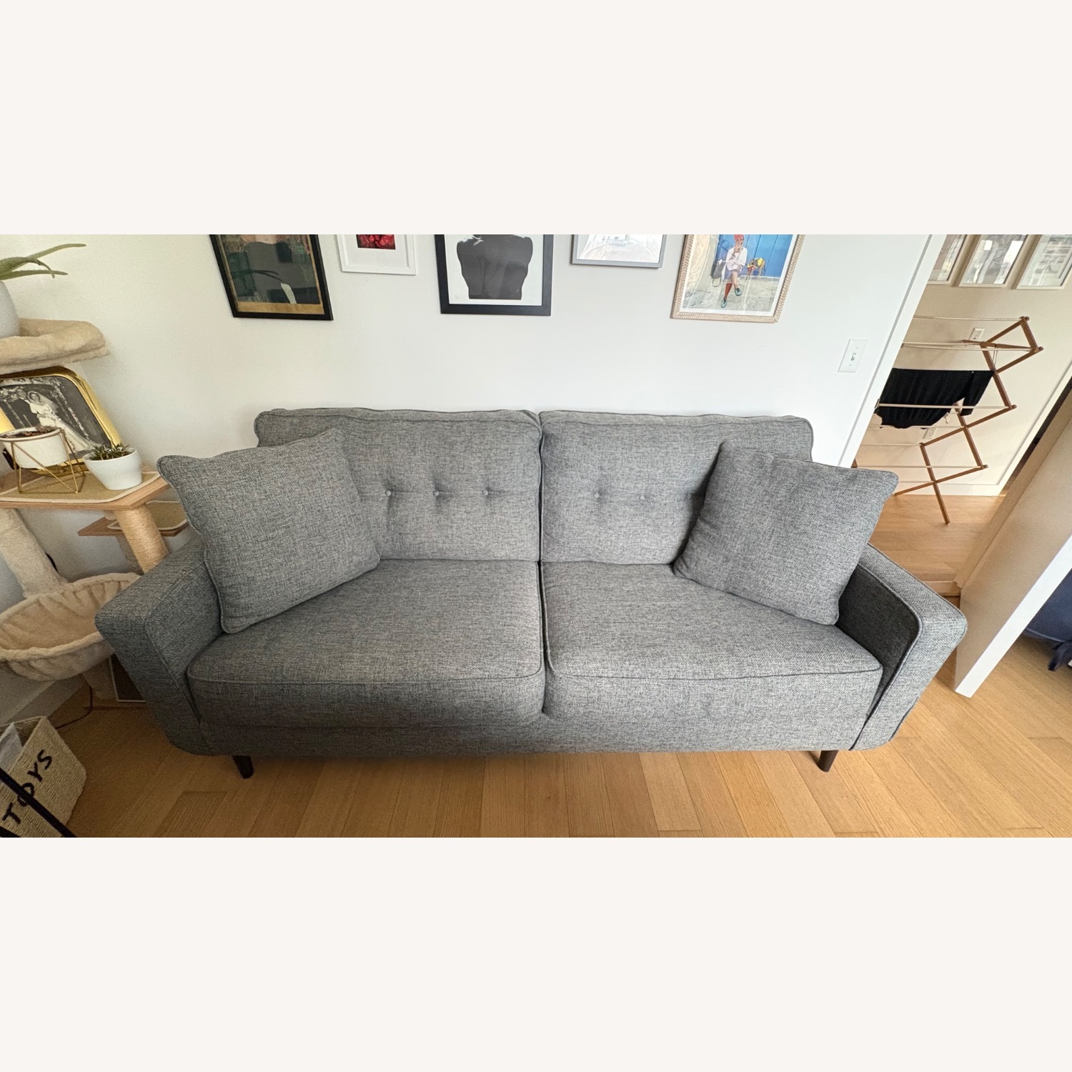 Ashley Furniture Dark Gray Fabric 3+ Seater Sofa - image-1