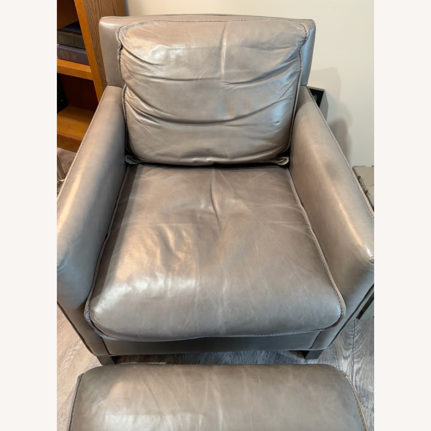 Room & Board Bram Leather Armchair and Ottoman - image-3