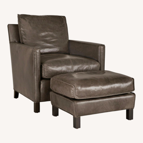 Used Room & Board Bram Leather Armchair and Ottoman for sale on AptDeco
