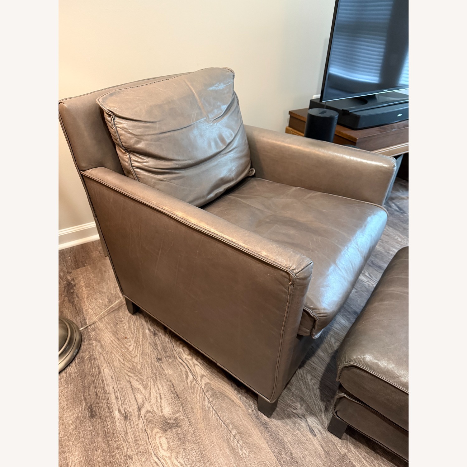 Room & Board Bram Leather Armchair and Ottoman - image-2