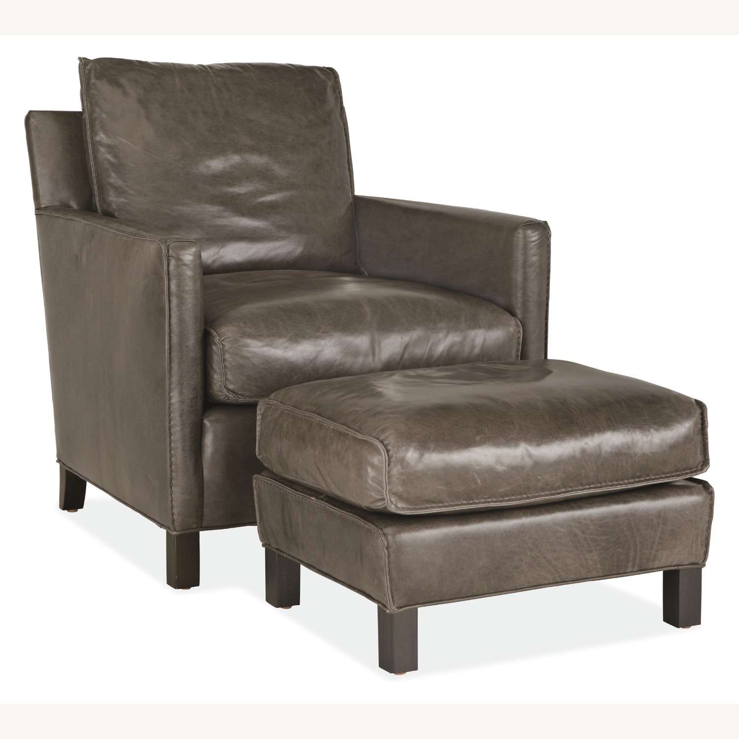 Room & Board Bram Leather Armchair and Ottoman - image-6