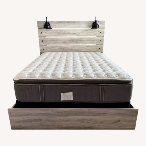 Used Ashley Furniture Natural Queen Bed for sale on AptDeco