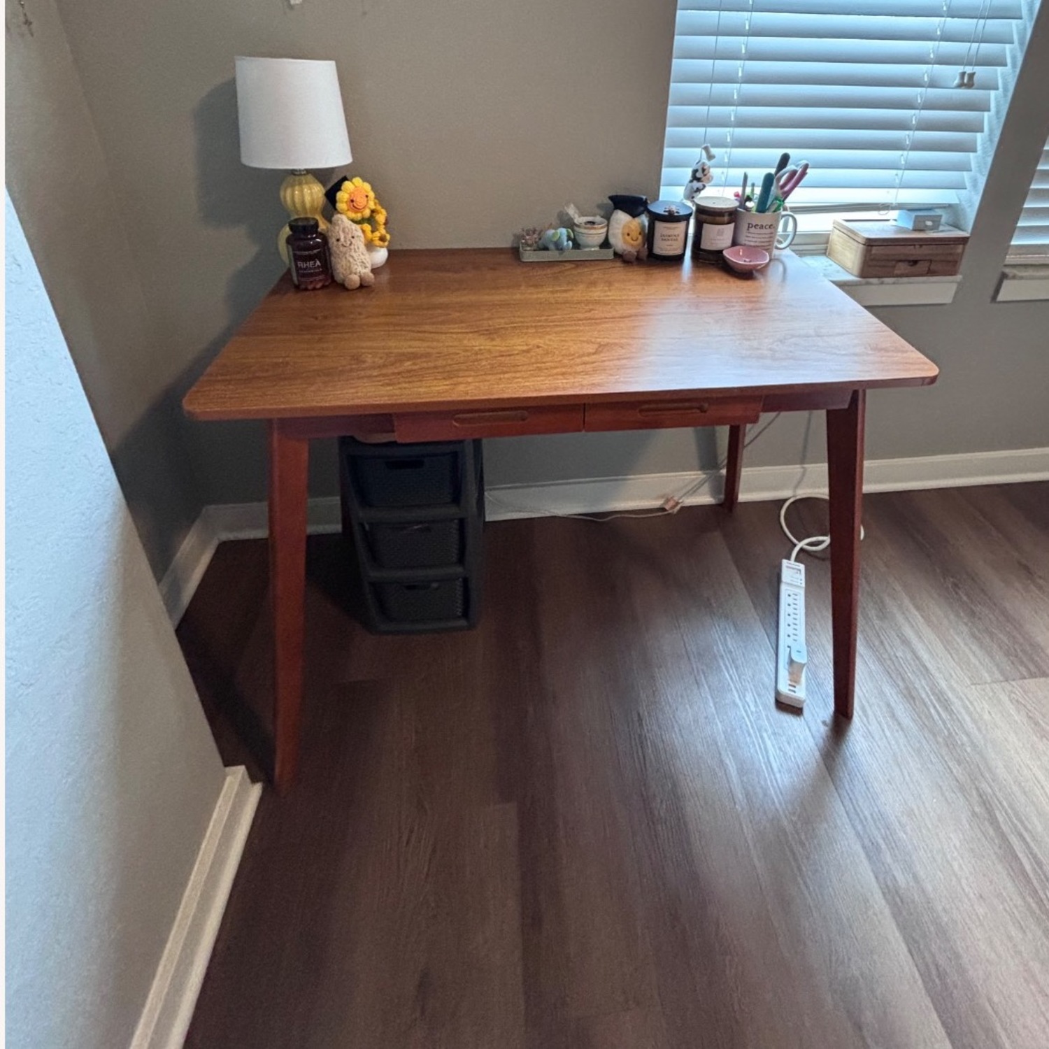 Wayfair Light Brown Wood Desk - image-1