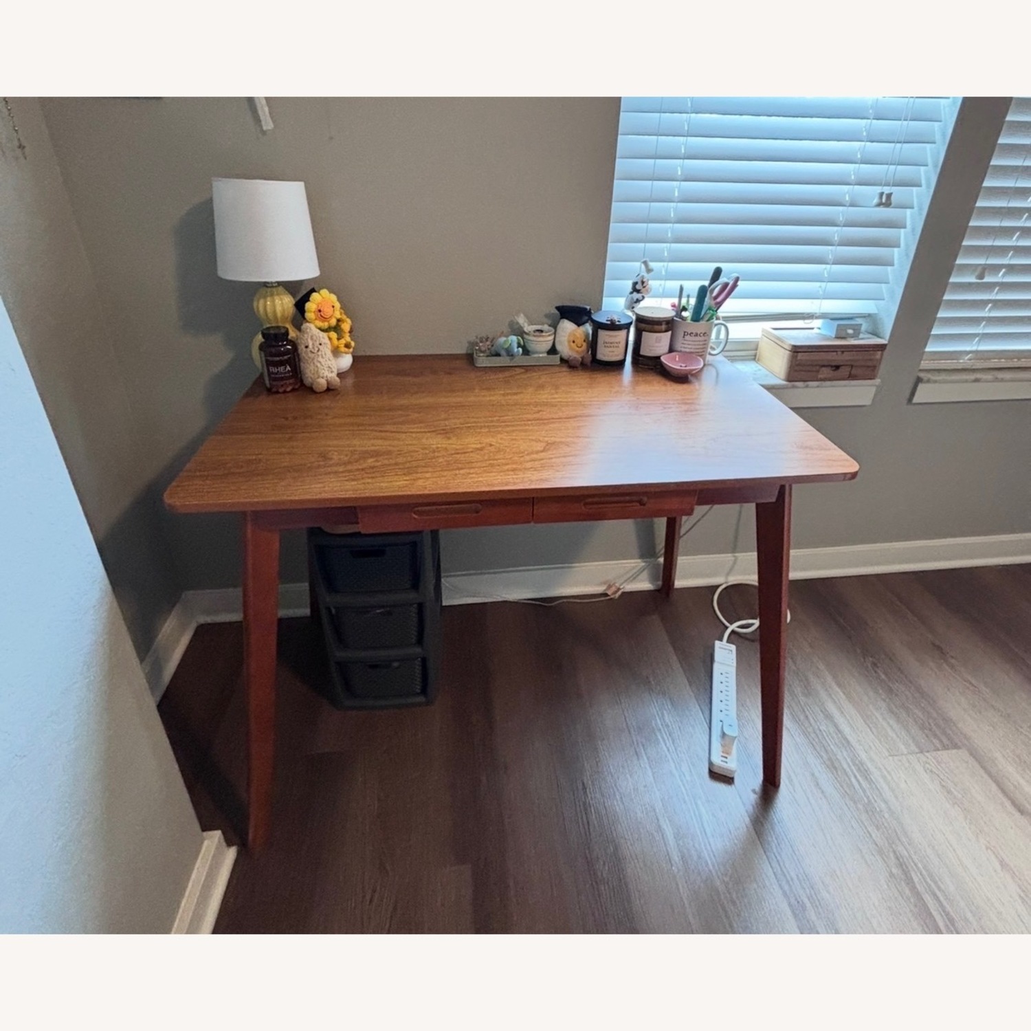 Wayfair Light Brown Wood Desk - image-2