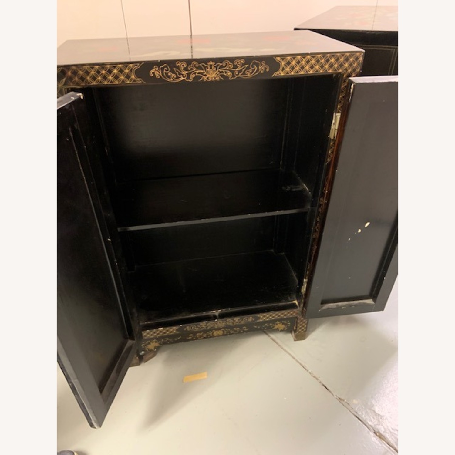 Vintage Asian Hand Painted Asian 2 Cabinets  - image-3