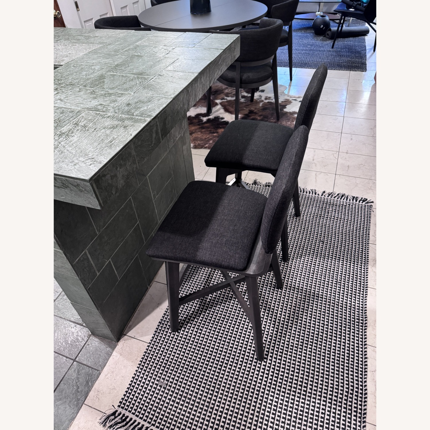 Canadel Downtown Dark Gray Fabric Stools - image-3