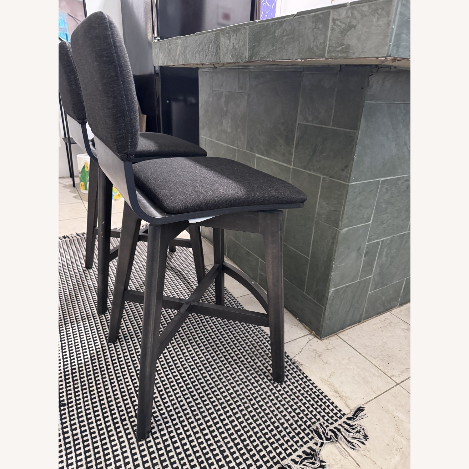 Canadel Downtown Dark Gray Fabric Stools - image-6