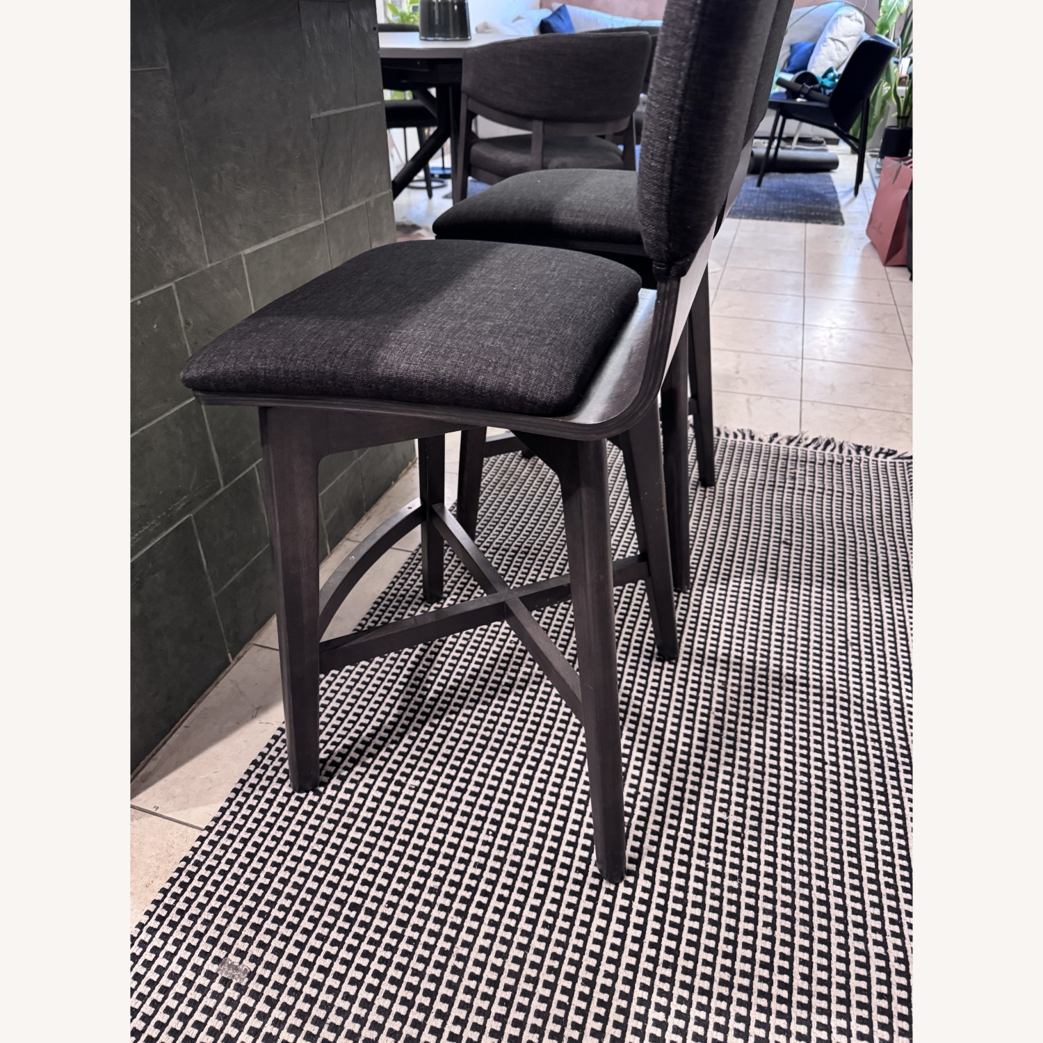 Canadel Downtown Dark Gray Fabric Stools - image-4