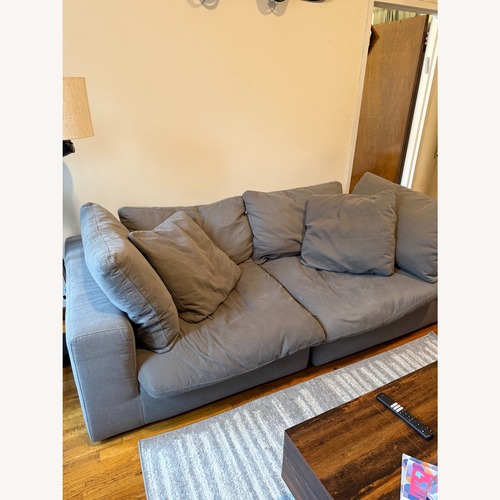 Used Bob's Discount Furniture Dream Gray 88'' Sofa for sale on AptDeco