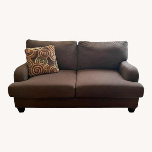 Used Bob's Discount Furniture Dark Brown Loveseat for sale on AptDeco