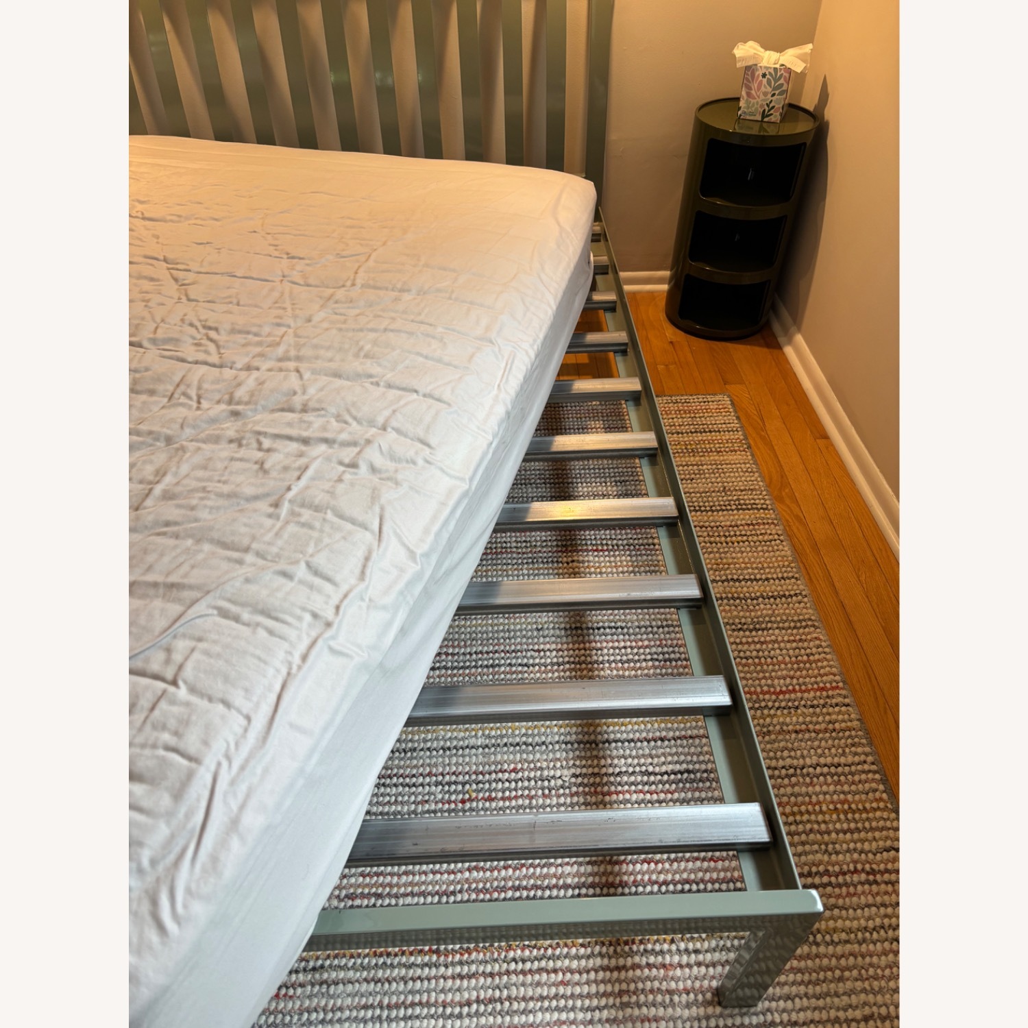 Room & Board Webster Green Stainless Steel Full Bed - image-3