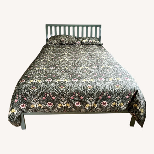 Used Room & Board Webster Green Stainless Steel Full Bed for sale on AptDeco