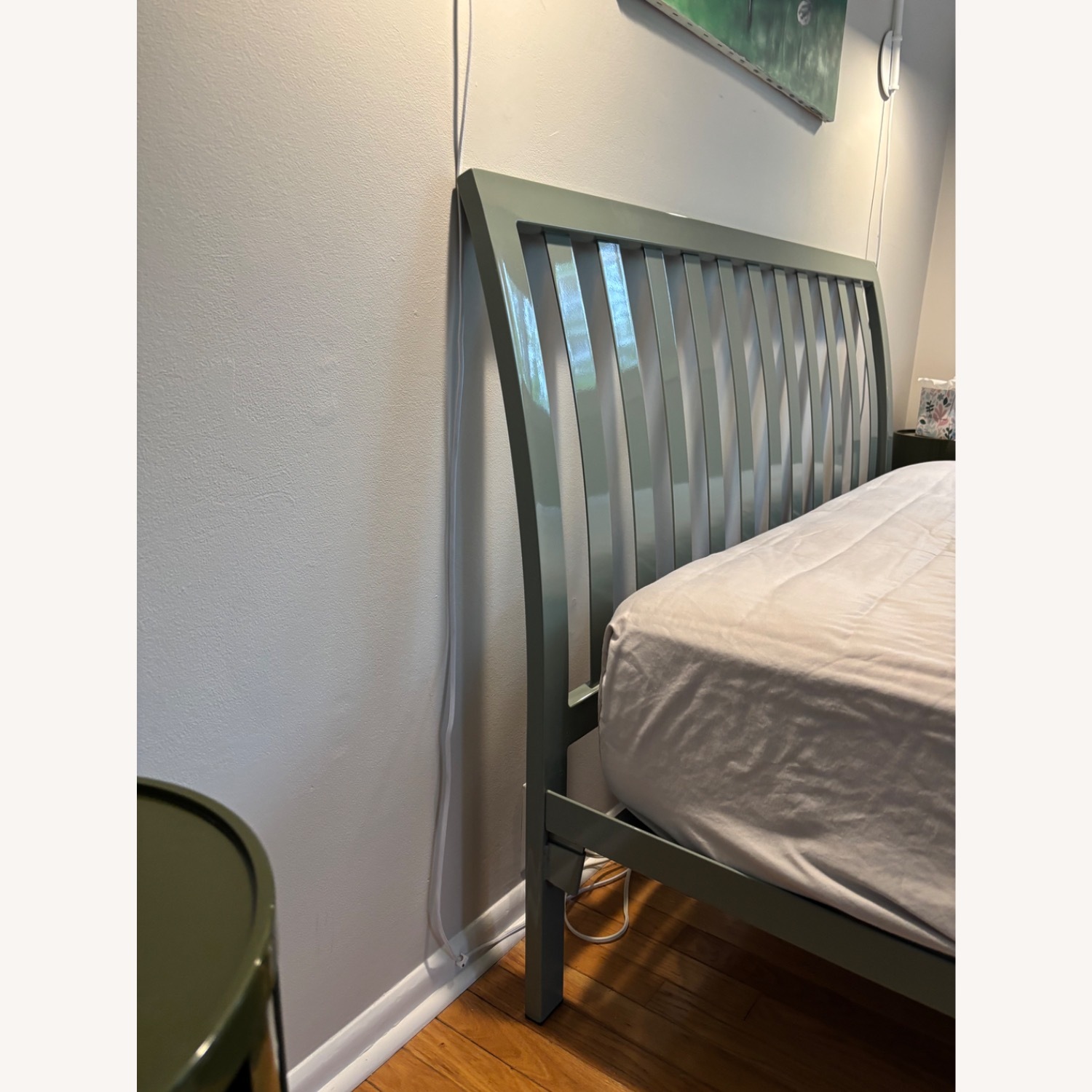 Room & Board Webster Green Stainless Steel Full Bed - image-2