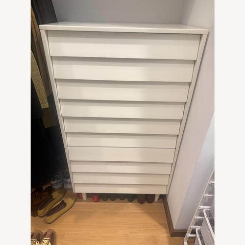 Used West Elm Pippa 5 Drawer White Wood Dresser for sale on AptDeco