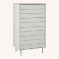 West Elm Pippa 5 Drawer White Wood Dresser