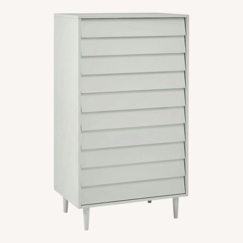 Used West Elm Pippa 5 Drawer White Wood Dresser for sale on AptDeco
