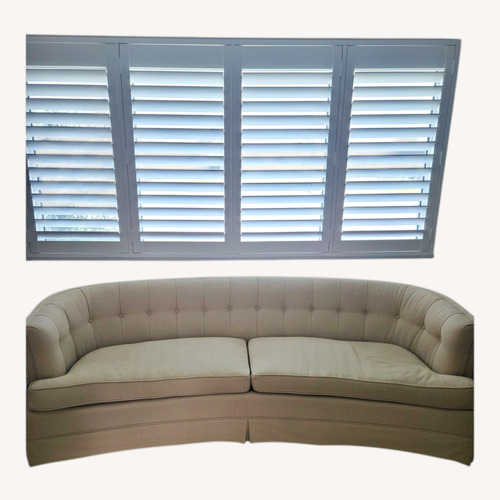 Used Vintage/Antique Gold Cotton 3+ Seater Sofa for sale on AptDeco