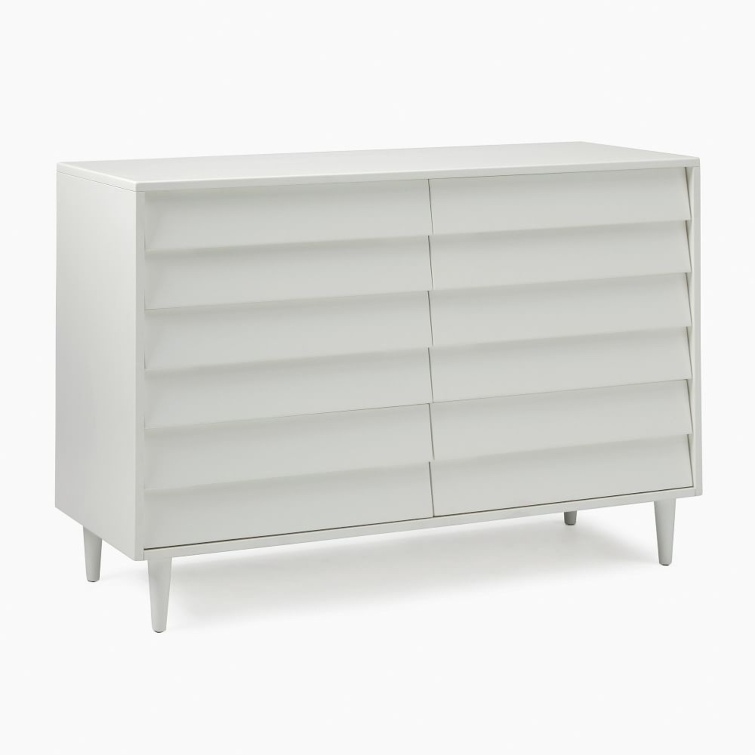 West Elm Pippa 6 Drawer White Wood Dresser - image-5