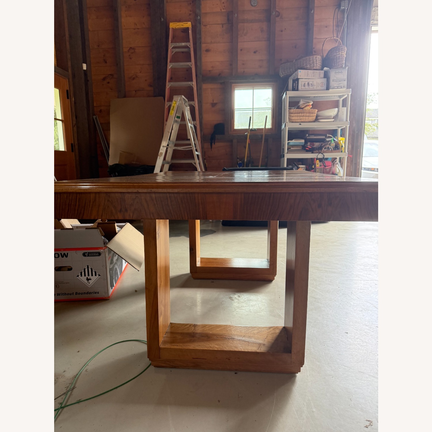 Sculptural Art Deco Table or Partners Desk - image-3