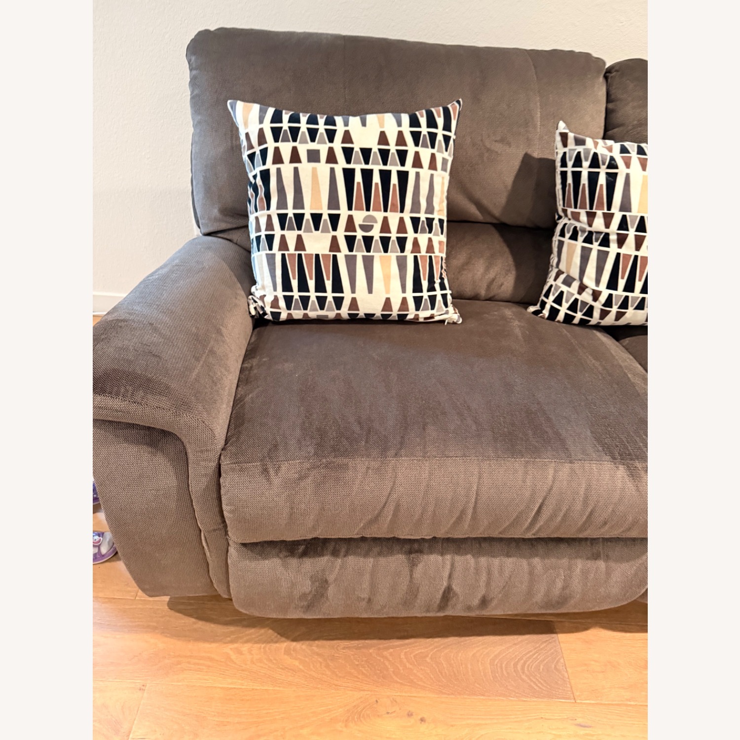 La-Z-Boy Dark Gray Velvet Loveseat - image-4