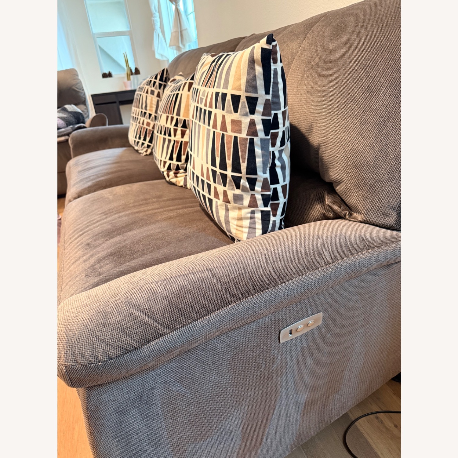 La-Z-Boy Dark Gray Velvet Loveseat - image-3