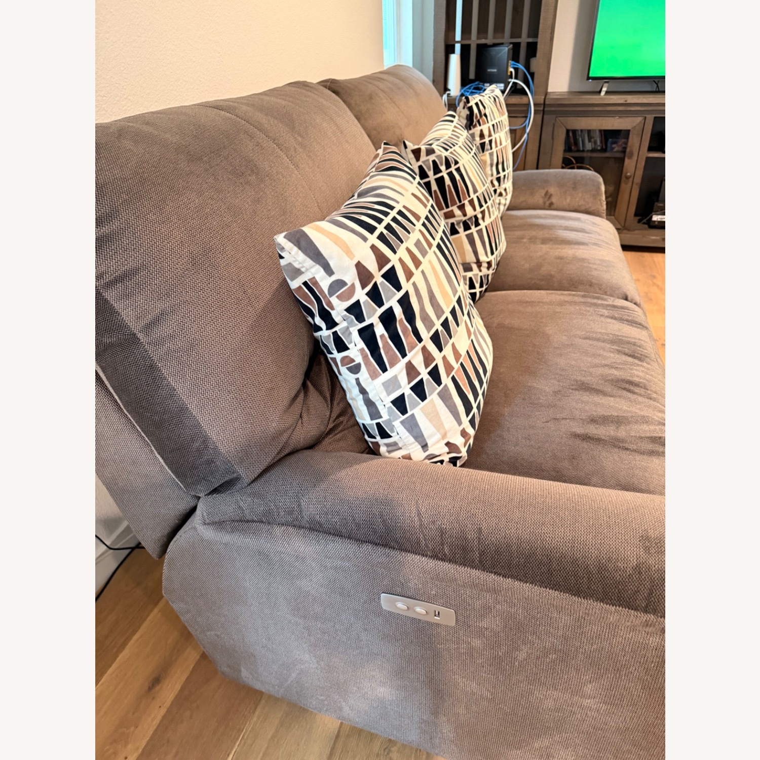 La-Z-Boy Dark Gray Velvet Loveseat - image-7