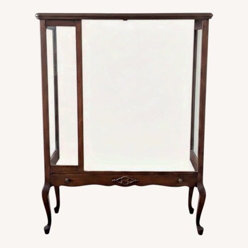 Used Antique Dark Brown Wood Wall Unit for sale on AptDeco